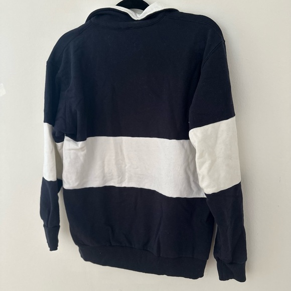 J. Galt Rugby Stripe Quarter-Zip Sweatshirt One-Size - Picture 10 of 12